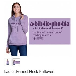 Book lover light purple lavender funnel neck sweatshirt
